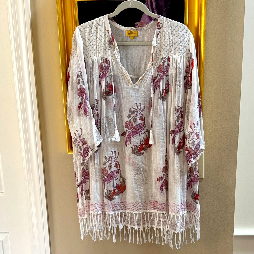 Paisley beach tunic, L